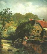 Andreas Achenbach Westfalische Wassermuhle oil on canvas